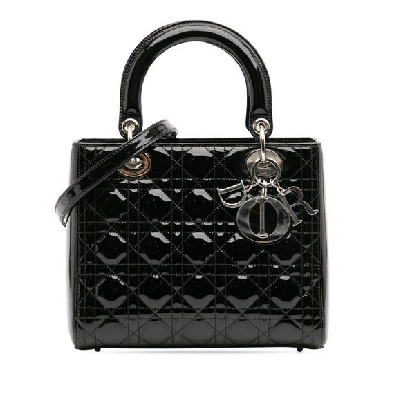 Pre-Loved Dior Medium Patent Cannage Lady Dior - Picture 1 of 10